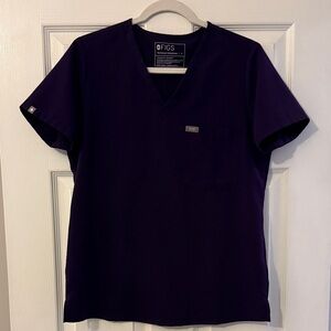 Figs Purple Catarina Scrub Top